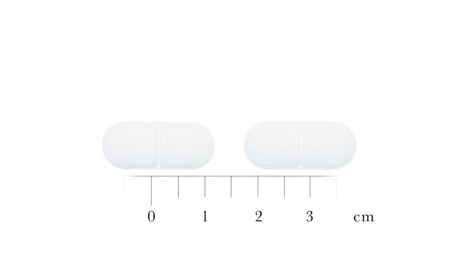 PARACETAMOL STADAPHARM 1 G COMPRIMIDOS EFG, 10 comprimidos fotografía de la forma farmacéutica.