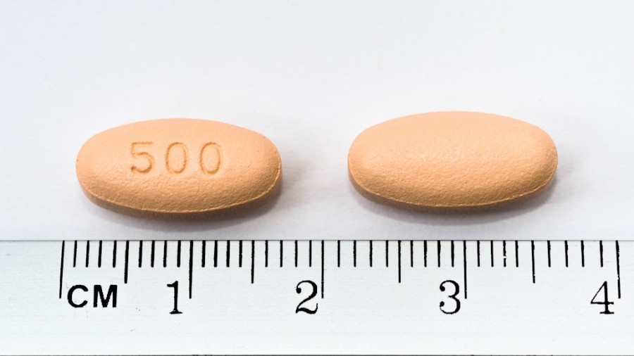RANEXA 500 MG COMPRIMIDOS DE LIBERACION PROLONGADA , 60 comprimidos fotografía de la forma farmacéutica.