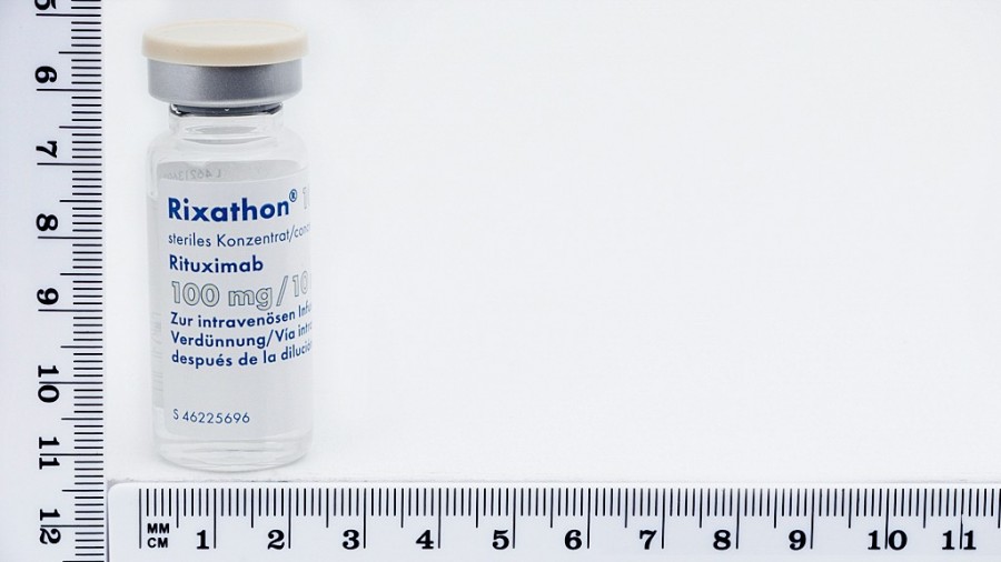 RIXATHON 100 MG CONCENTRADO PARA SOLUCION PARA PERFUSION, 2 viales de 10 ml fotografía de la forma farmacéutica.