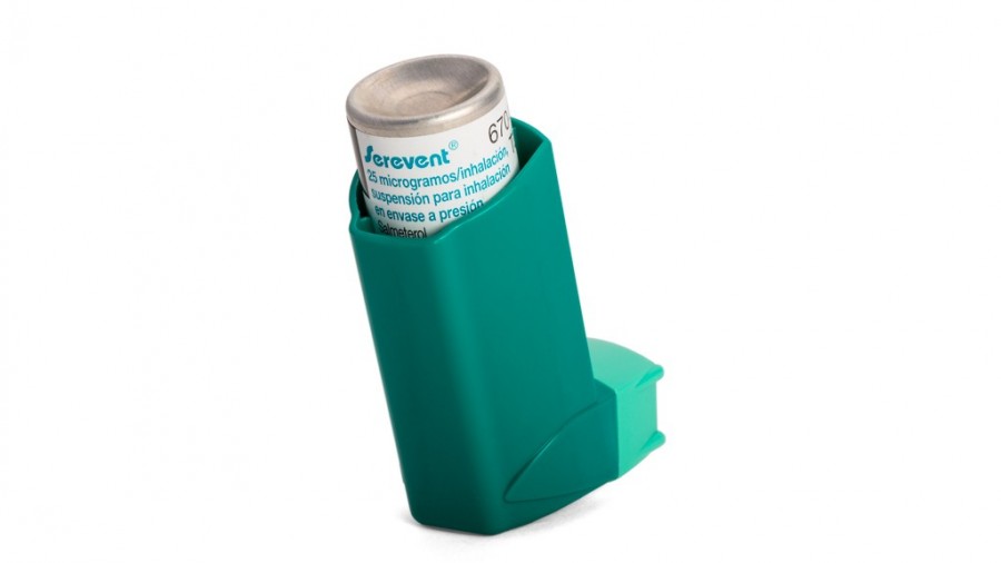 SEREVENT 25 microgramos/inhalación, suspensión para inhalación en envase a presión, 1 inhalador de 120 dosis fotografía de la forma farmacéutica.