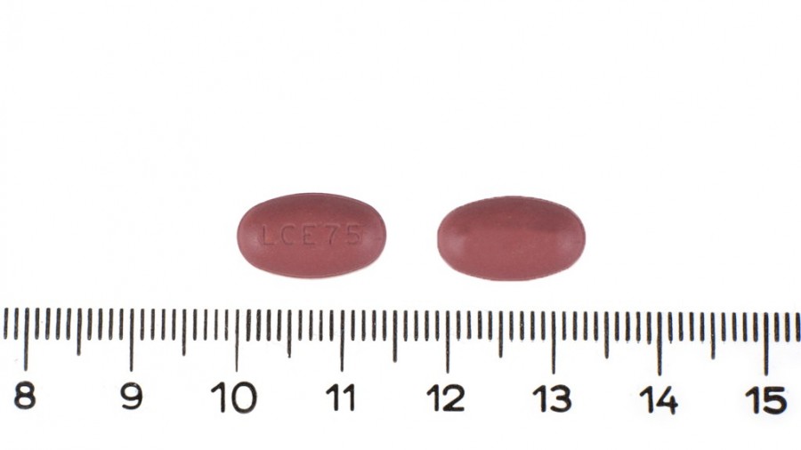 STALEVO 75 mg/18,75 mg/200 mg COMPRIMIDOS RECUBIERTOS CON PELICULA, 100 comprimidos fotografía de la forma farmacéutica.