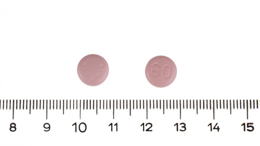 STARLIX 60 mg COMPRIMIDOS RECUBIERTOS CON PELICULA, 84 comprimidos fotografía de la forma farmacéutica.