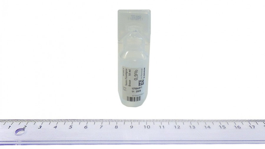 SUERO FISIOLOGICO BRAUN 0,9% disolvente para uso parenteral,20 ampollas de 10 ml (MP Classic) fotografía de la forma farmacéutica.