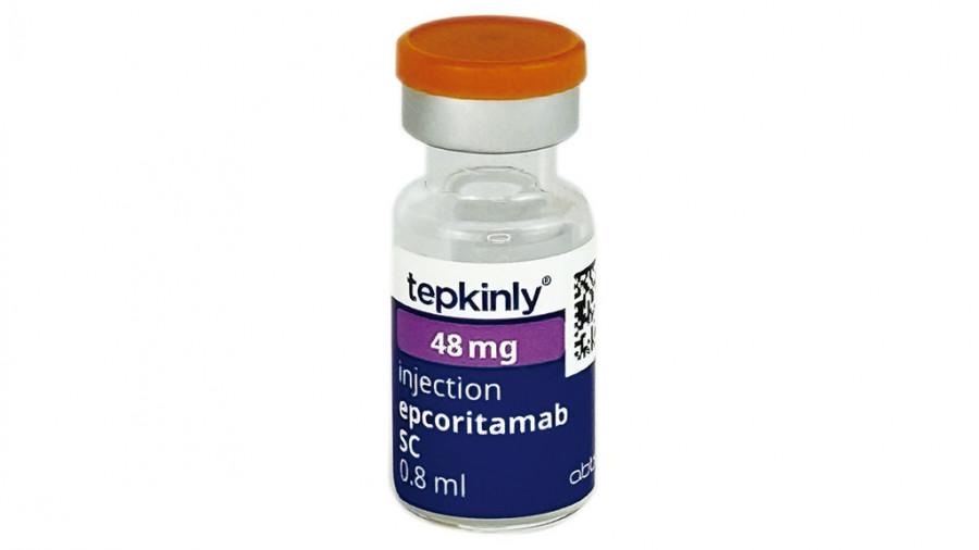 TEPKINLY 48 MG SOLUCION INYECTABLE, 1 vial de 0,8 ml fotografía de la forma farmacéutica.