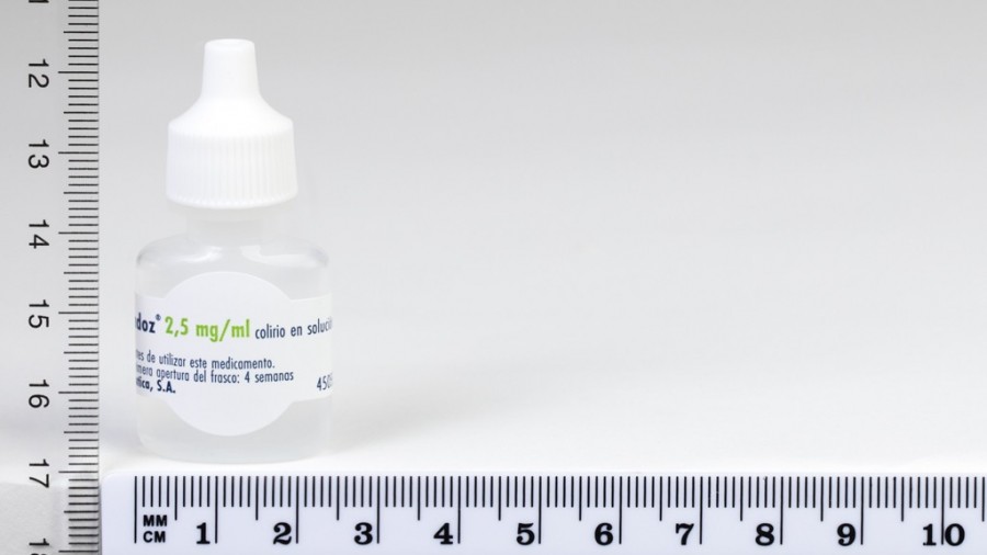 TIMOLOL SANDOZ 2,5 MG/ML COLIRIO EN SOLUCION EFG , 1 frasco de 3 ml fotografía de la forma farmacéutica.