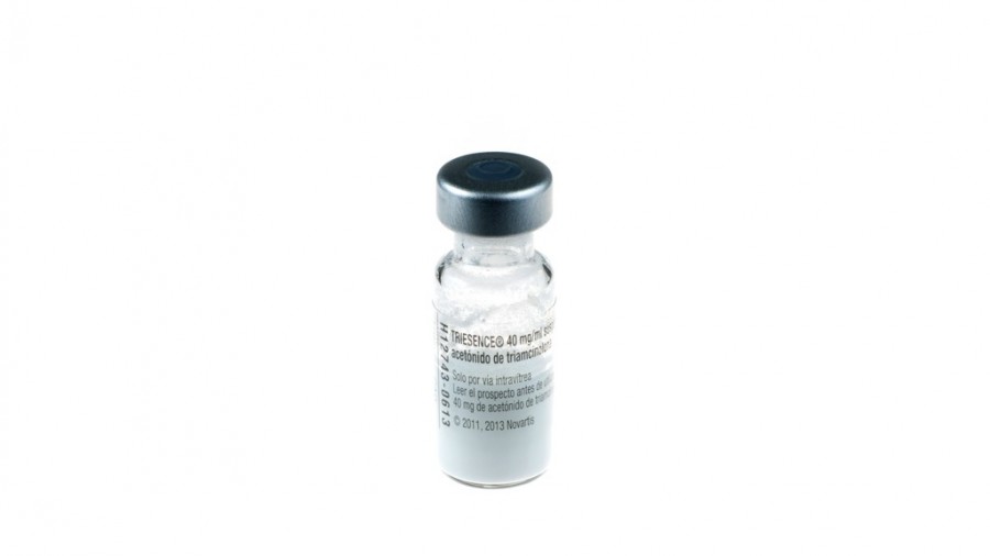 TRIESENCE 40 mg/ml SUSPENSION INYECTABLE, 1 vial de 1 ml fotografía de la forma farmacéutica.