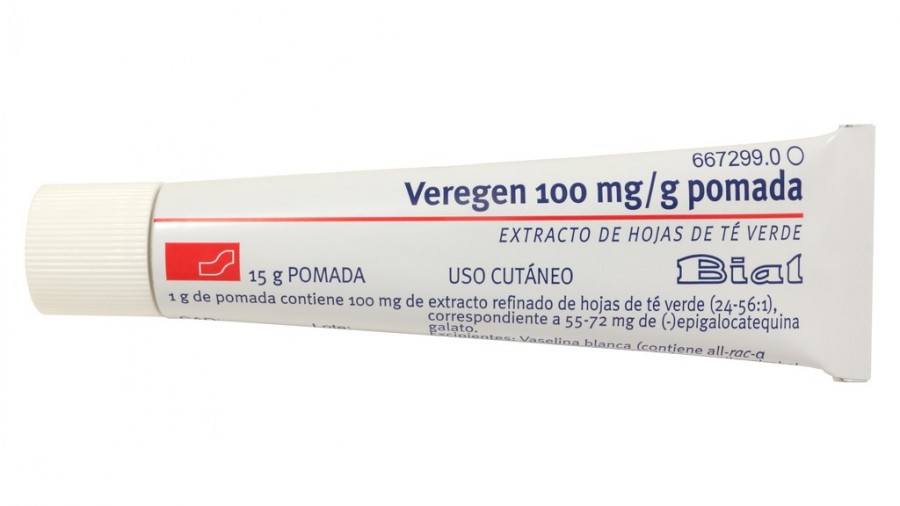 VEREGEN 100 mg/g POMADA , 1 tubo de 15 g fotografía de la forma farmacéutica.