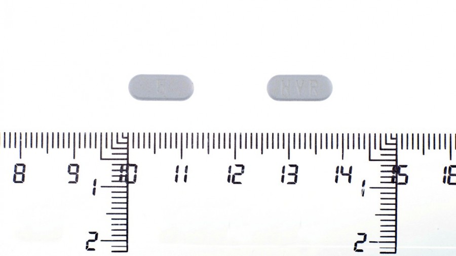 VOTUBIA 5 MG COMPRIMIDOS, 30 comprimidos fotografía de la forma farmacéutica.