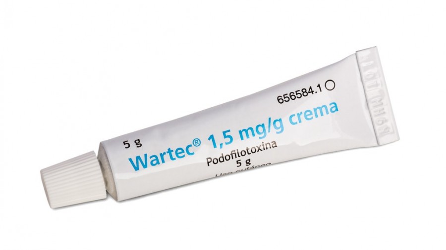 WARTEC 1,5 mg/g CREMA , 1 tubo de 5 g fotografía de la forma farmacéutica.