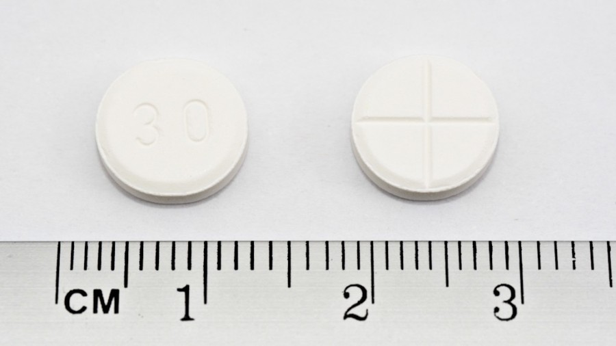 ZAMENE 30 mg COMPRIMIDOS, 10 comprimidos fotografía de la forma farmacéutica.