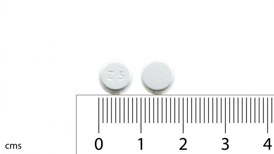 ZOMIG FLAS 5 mg COMPRIMIDOS BUCODISPERSABLES , 6 comprimidos fotografía de la forma farmacéutica.