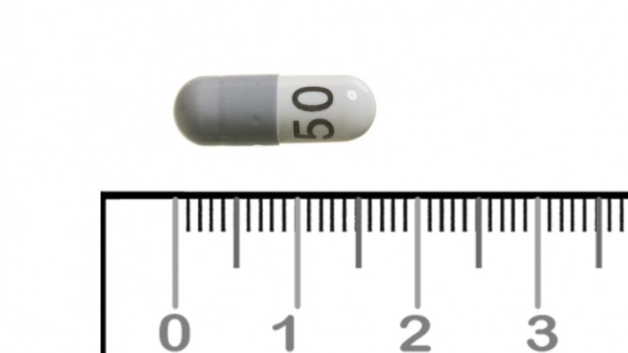 ZONISAMIDA CINFAMED 50 MG CAPSULAS DURAS EFG 28 cápsulas fotografía de la forma farmacéutica.